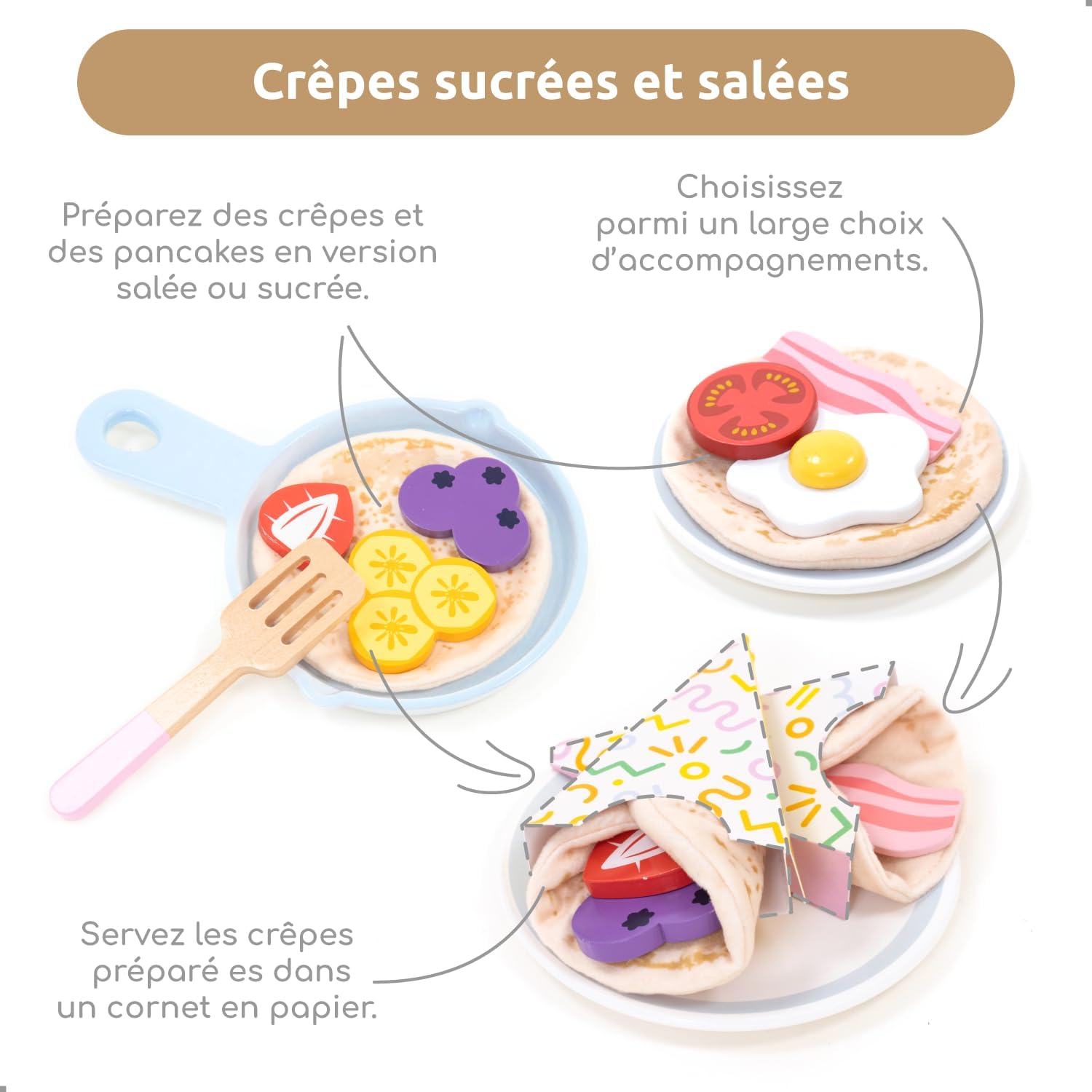 Thumbnail 2 de UMU Kit de jeu crêpes 44 pièces