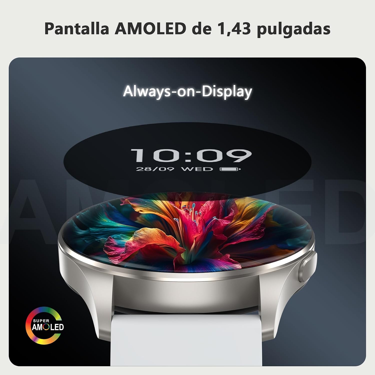 Detalle de Blackview Smartwatch Pantalla AMOLED 1.43