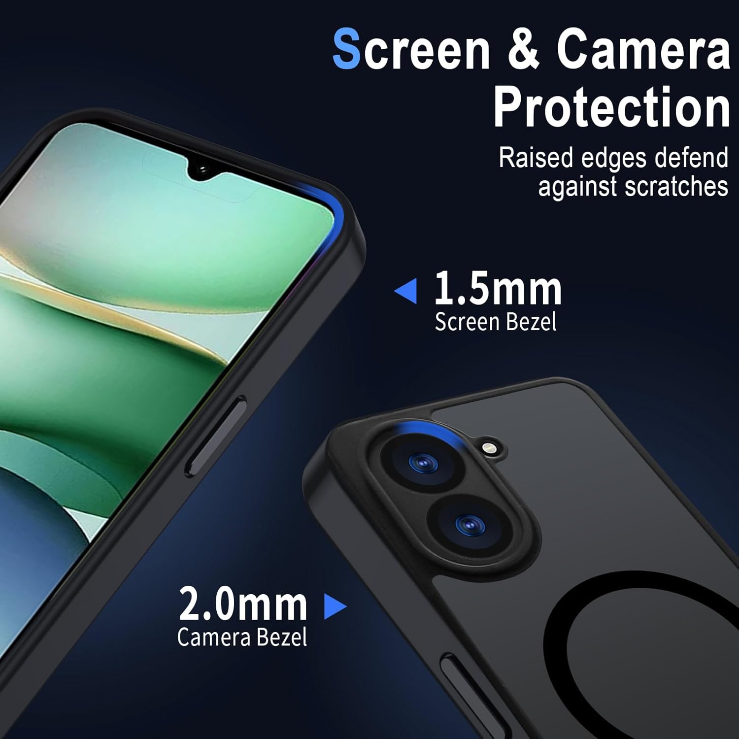 Thumbnail 5 de XTCASE Coque Magnétique pour Xiaomi Redmi A5 4G – Dos translucide mat, bord TPU et cadre métal – Antichoc et MagSafe