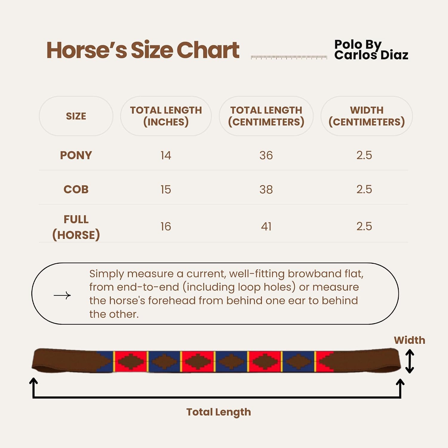 Thumbnail 1 de Carlos Diaz Designer Genuine Leather Waxed Embroidered Gaucho Polo Horse Bridle Browband (Pony 14 inches)