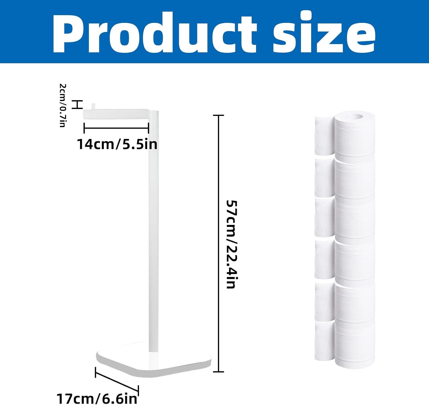 Detalle 2 de Stainless steel toilet roll holder for 6 rolls