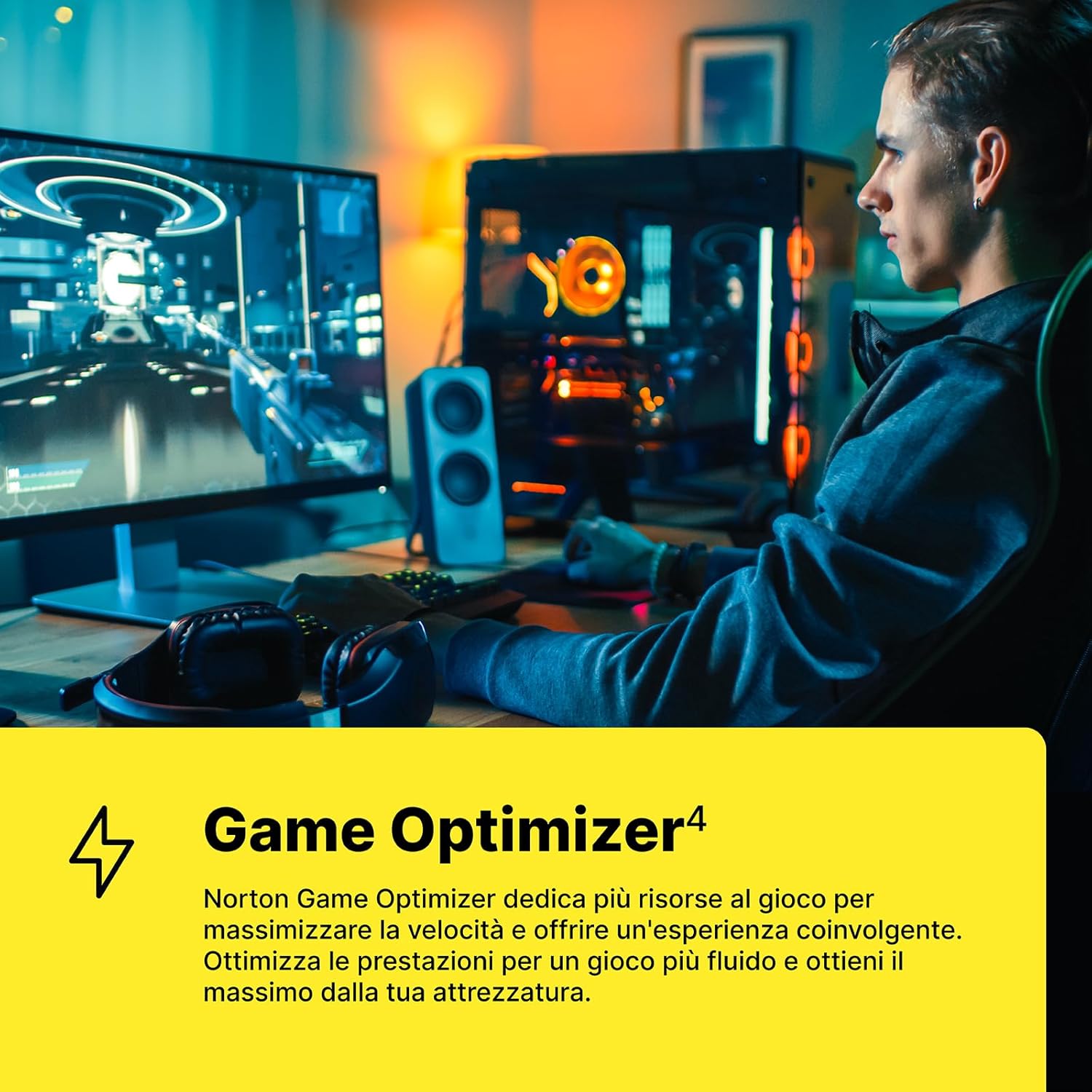 Detalle 2 de Norton 360 for Gamers 2026 Antivirus 3 dispositivi