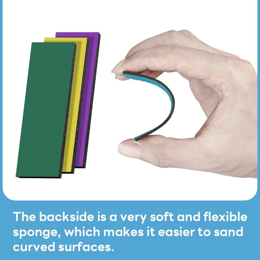 Thumbnail 4 de stedi Schleifschwamm für Modellbau (Gundam): wasserdicht, nass & trocken, Körnung 1000–2500 – 30 Blatt