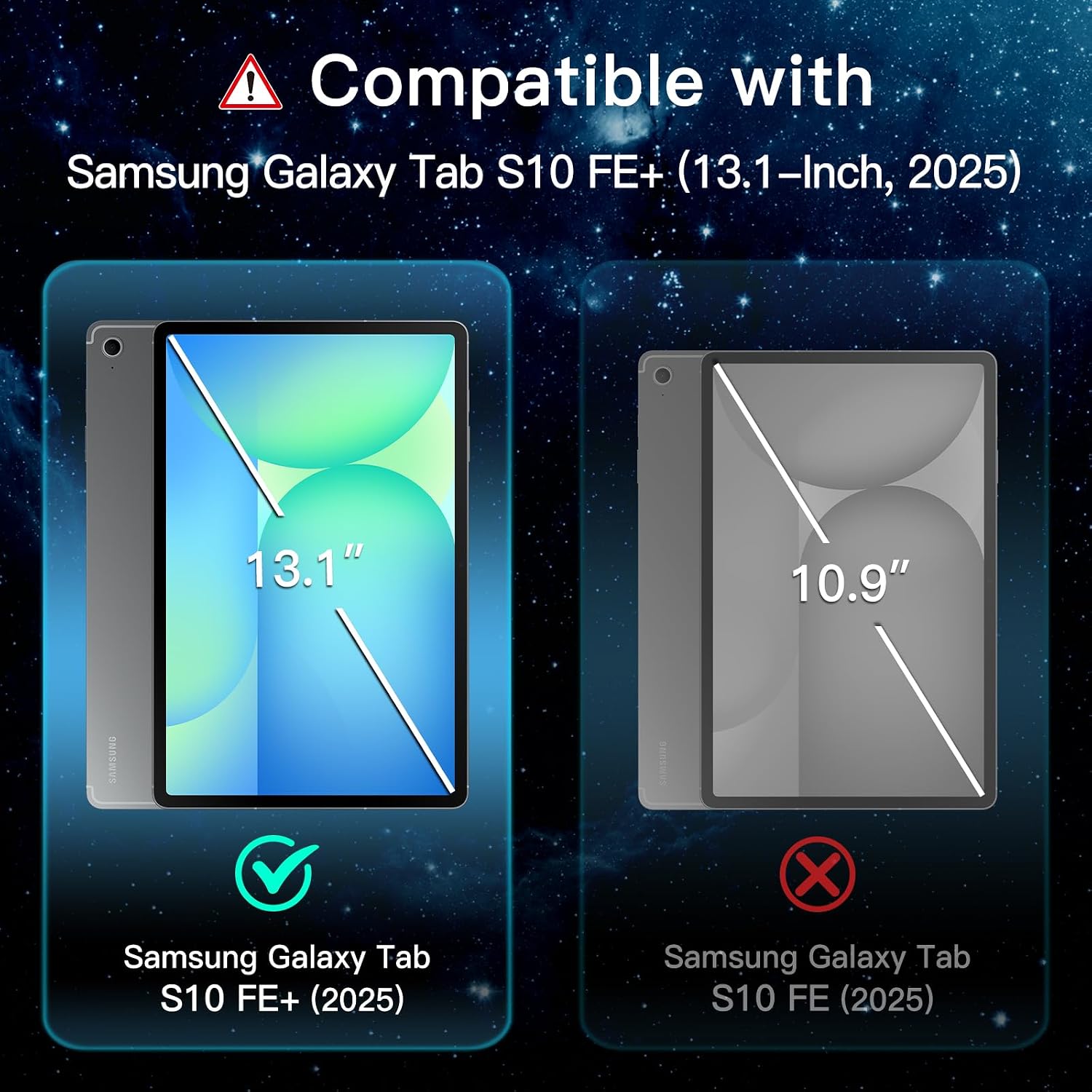 Detalle de JETech Schutzfolie für Samsung Galaxy Tab S10 FE Plus / S10 FE+ (2025, 13,1 Zoll) mit 9H gehärtetem Glas & Installationsrahmen – 2 Stück