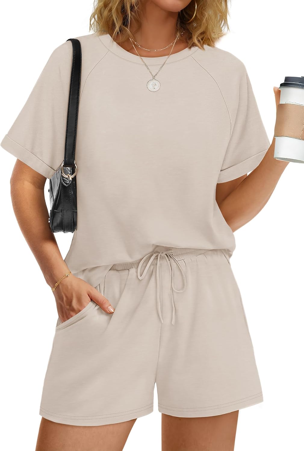 WIHOLL Two Piece Short Sets for Women: Casual Summer Lounge Wear