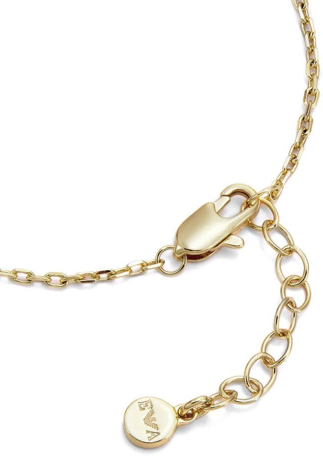 Detalle de Emporio Armani Bracciale da donna in acciaio inossidabile o ottone, tonalità oro, chiusura moschettone