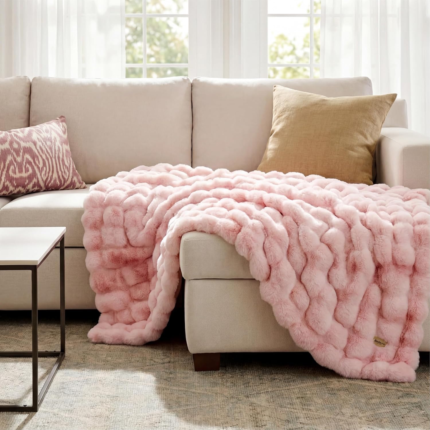 Thumbnail 6 de Bedsure Faux Fur Throw Blanket, 50 x 60 in