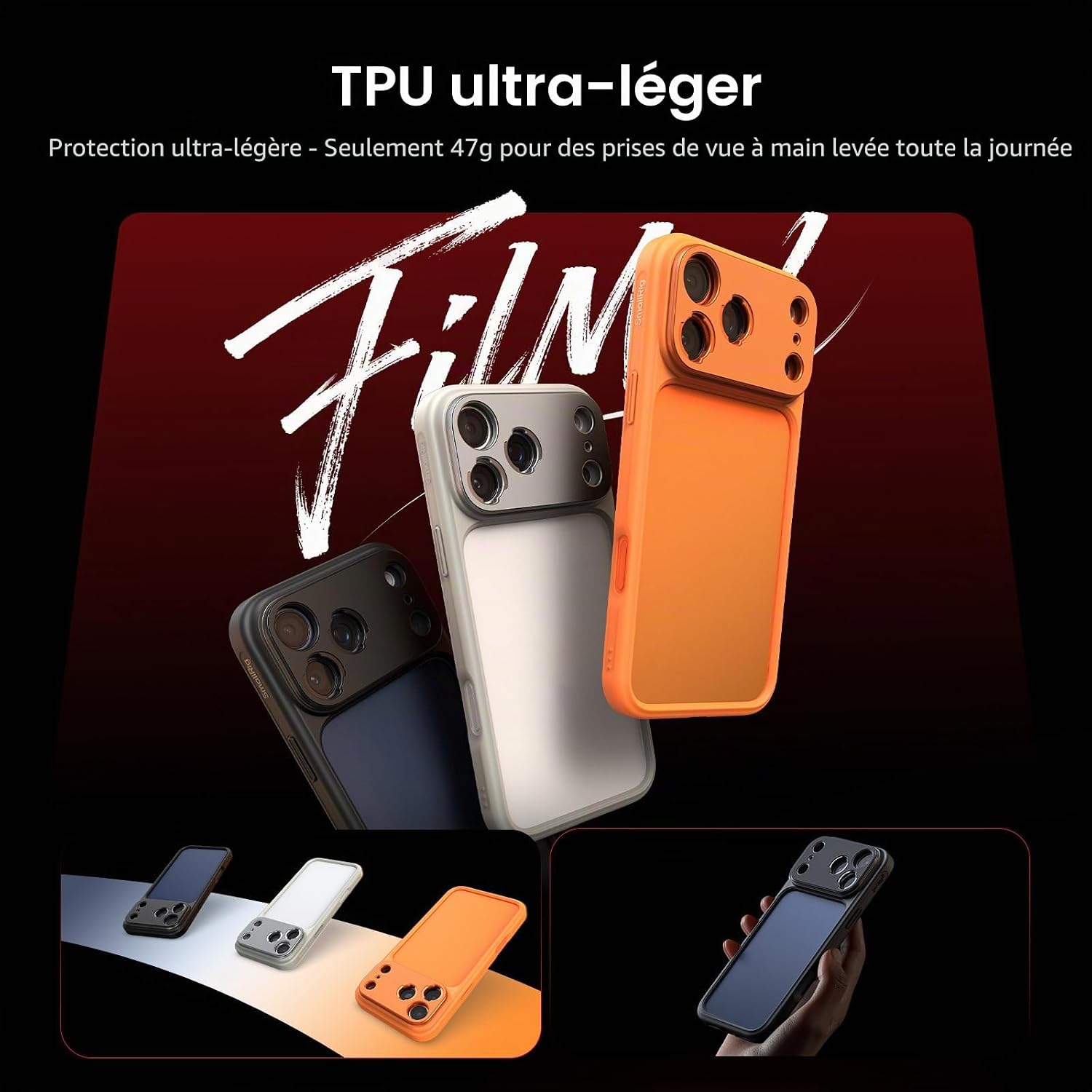Thumbnail 6 de SmallRig FilMov Bumper Case 5794 pour iPhone 17 Pro Max — plaque arrière pour objectif et adaptateur filtre 67 mm
