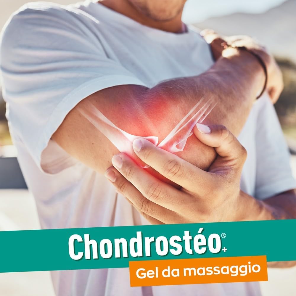 Detalle de Chondrostéo+ Gel Riscaldante per Massaggi, 100 ml – Olio essenziale di Gaultheria, Incenso ed Elemi