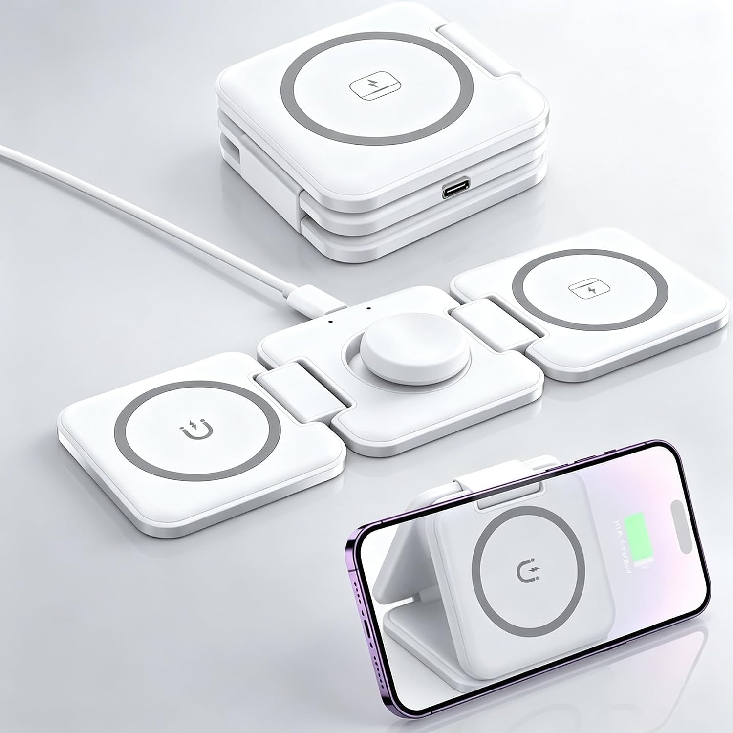 Detalle de 3-in-1 Wireless Charging Station, 15W
