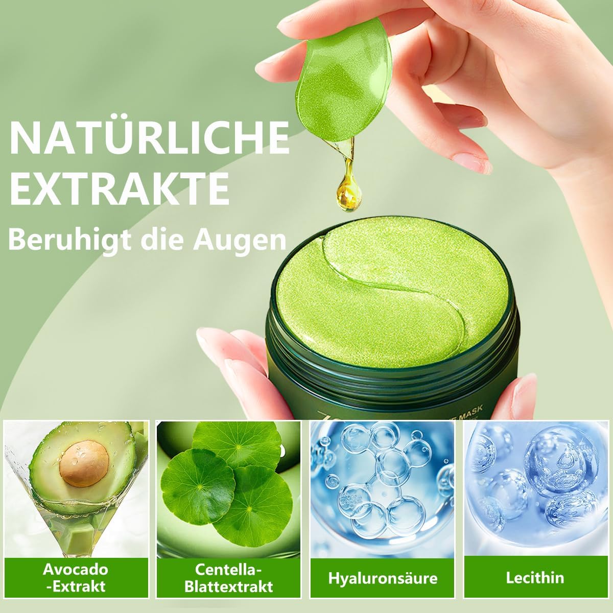 Detalle 2 de Augenpads 60 PCS Hyaluronsäure Augenmaske