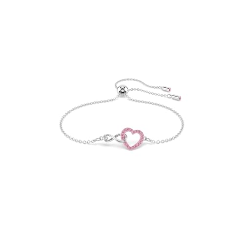 Detalle de Swarovski Bracelet Hyperbola, Cœur et infini – Rose, Métal rhodié