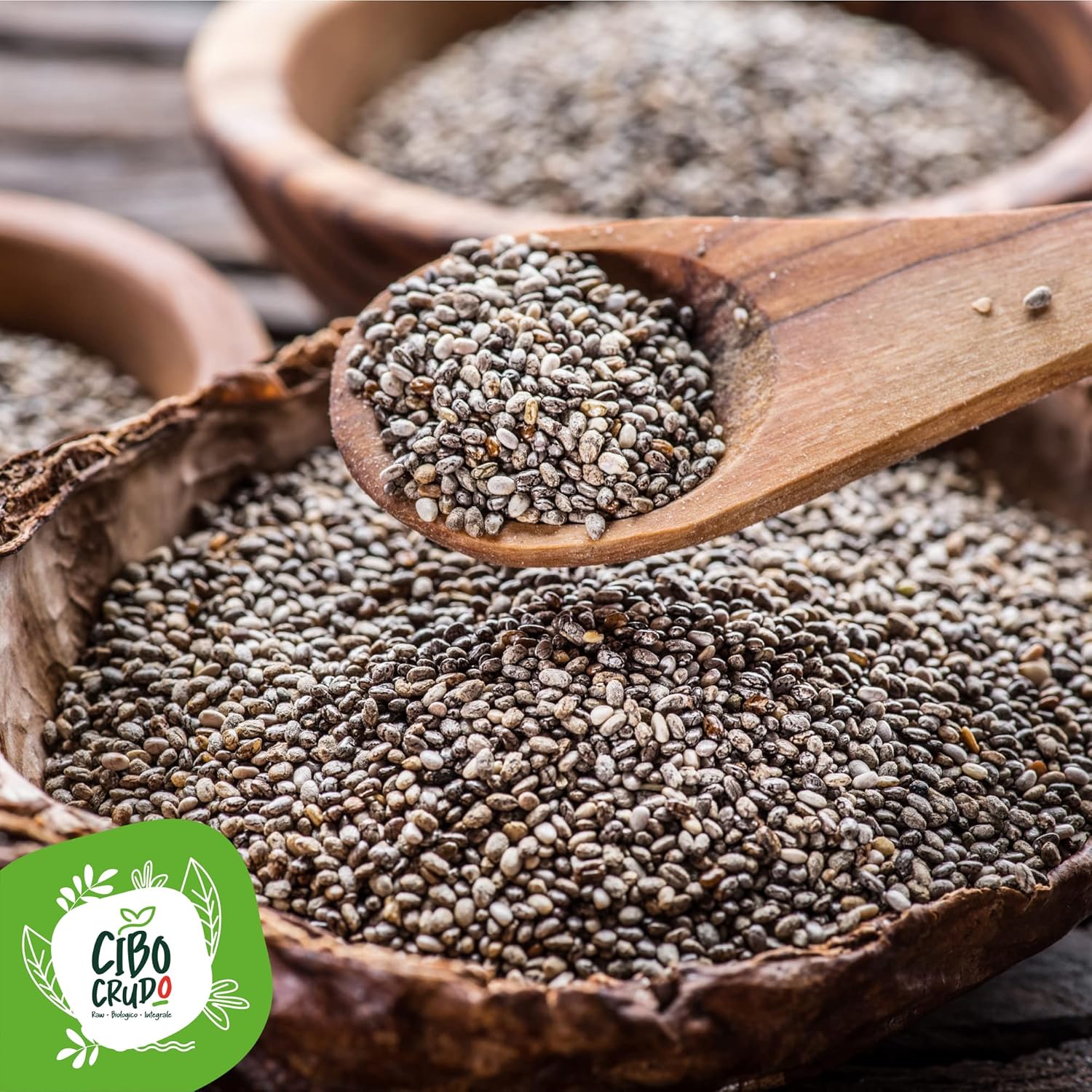 Detalle de Semi di Chia Biologici 200 g – Fonte di Omega 3 e 6, Magnesio, Potassio e Calcio