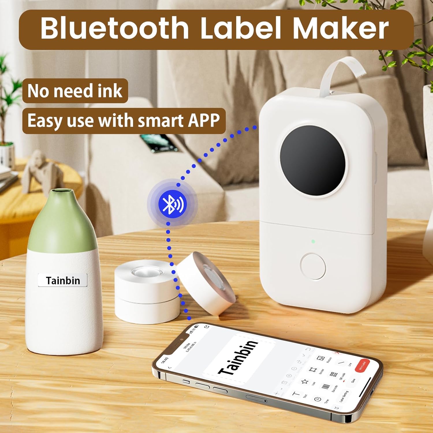 Detalle de Phomemo D30 Bluetooth Label Maker 2026
