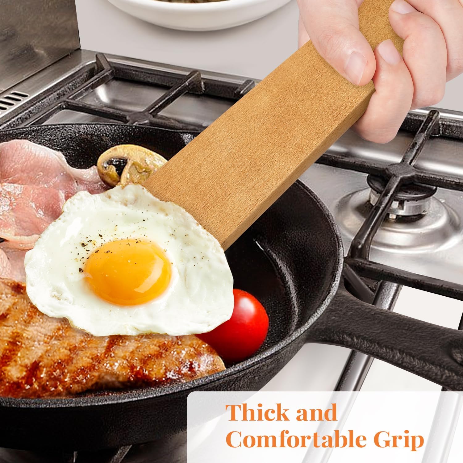 Detalle de MORGLES Wooden Spatula Set, Acacia Wood