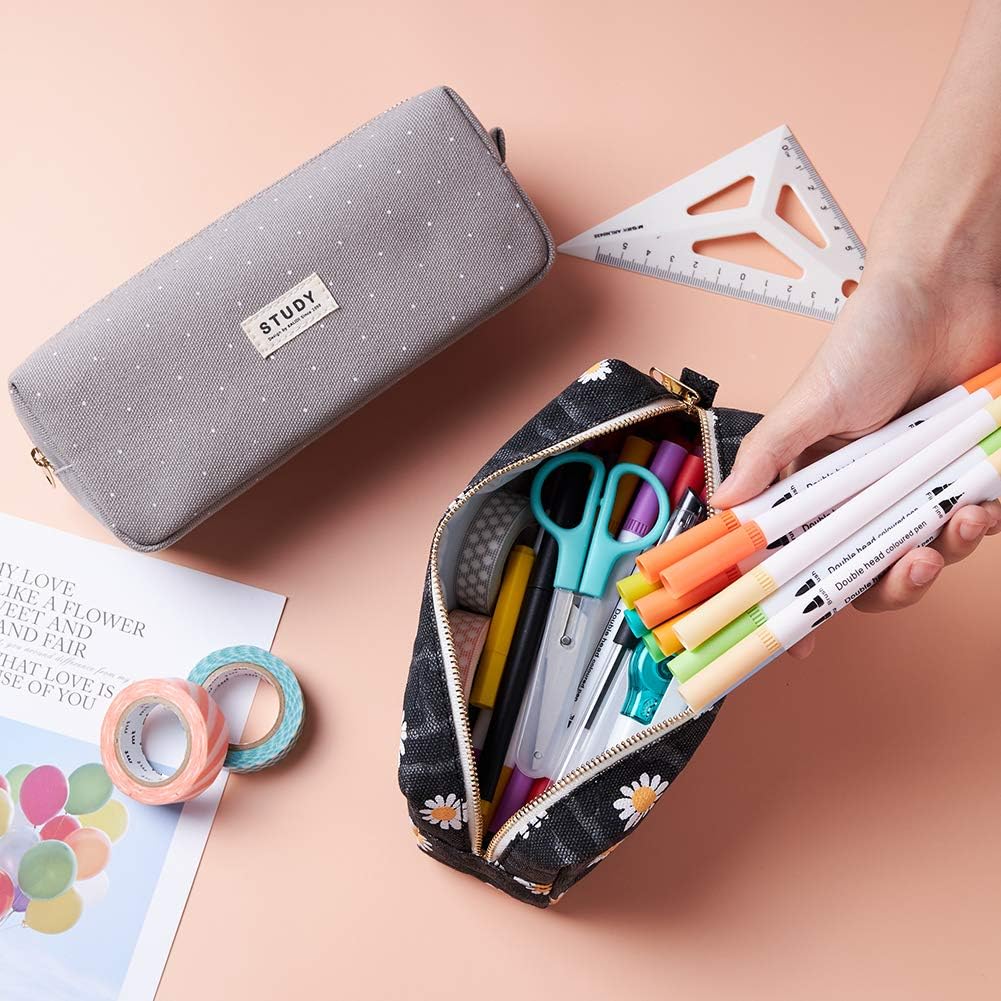 Thumbnail 4 de KALIDI Mäppchen Federmäppchen – robustes Canvas-Schultäschchen mit YKK-Reißverschluss