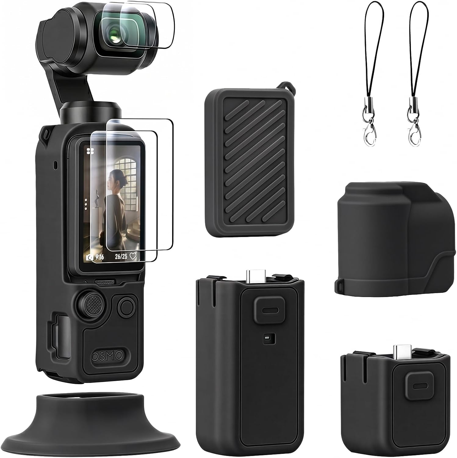 Detalle de AMAZEAR Silicone Case + Complete Protective Kit for DJI OSMO Pocket 4 (Black)