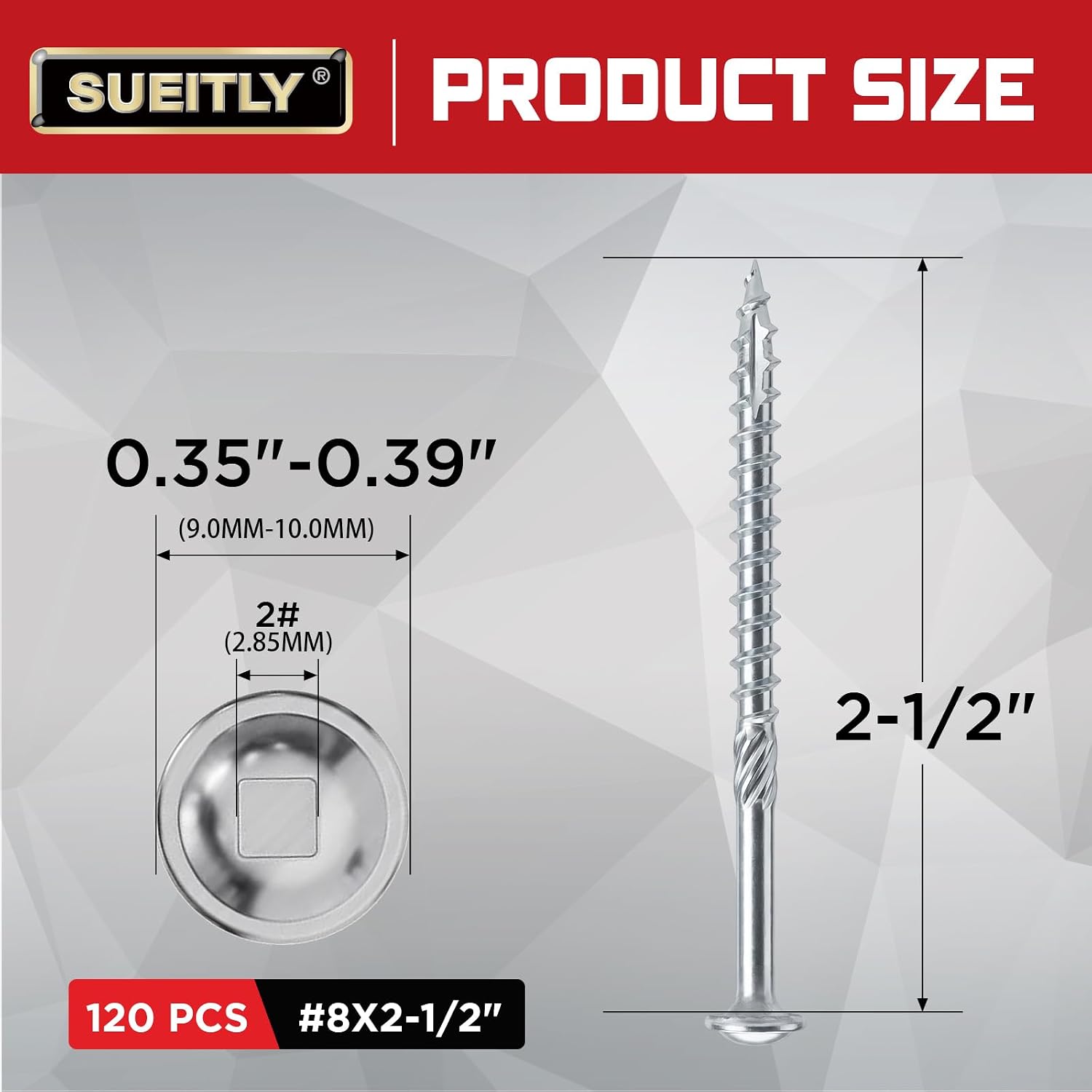 Detalle 2 de Pocket Hole Screws #8 x 2-1/2-Inch
