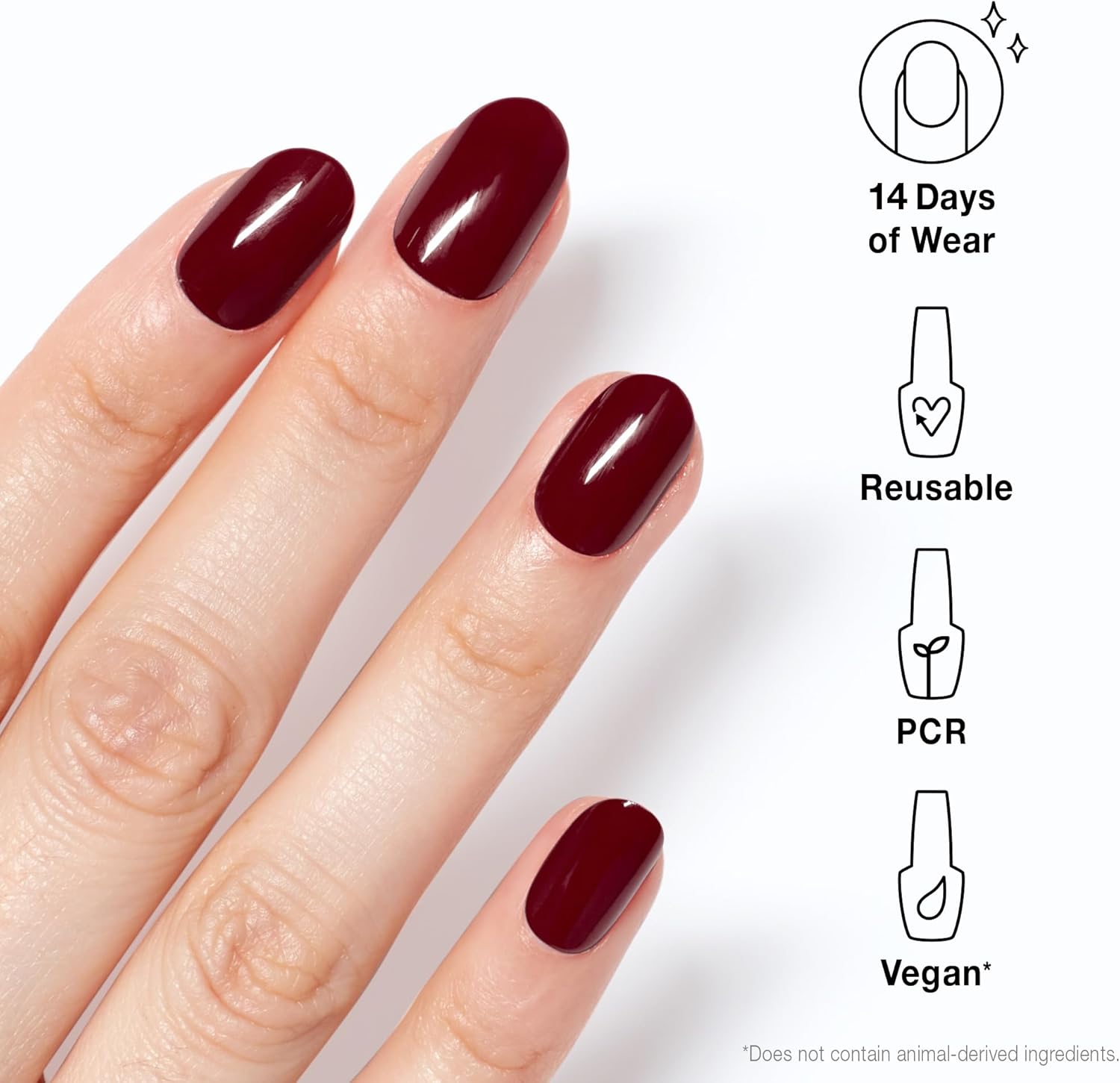 Thumbnail 4 de OPI xPRESS/ON press-on nails (Black, Red & Pink opaque crème) – long & short, round & oval with nail glue