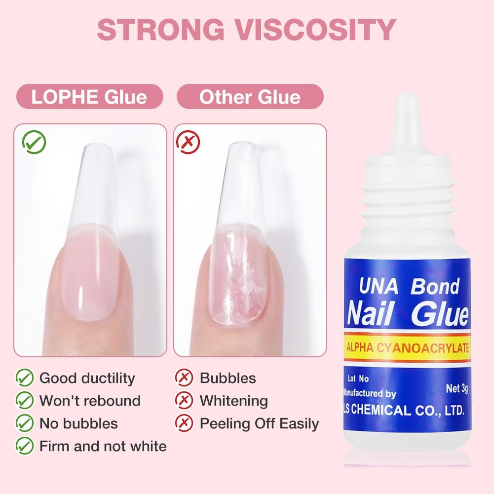 Thumbnail 2 de Colle à ongles gel pour Nail Art strass 3×10 g (avec colle extra forte, séchage rapide)