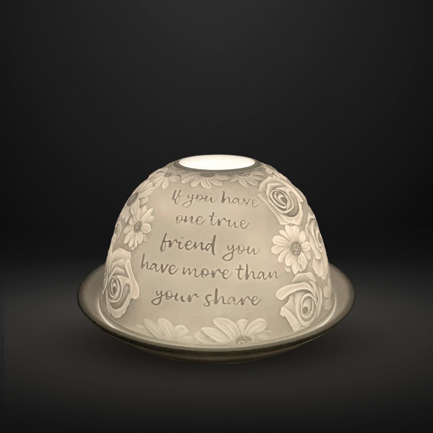Thumbnail 5 de Cello Porcelain Tealight Holder Dome with 3D Projection Lithophane Tealight Candle Wax Warmer Effect
