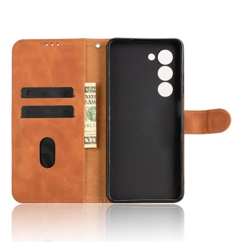 Detalle de WBWONE Coque flip en cuir PU pour Oppo A5 4G/5G – Portefeuille magnétique, fentes pour cartes – Brown