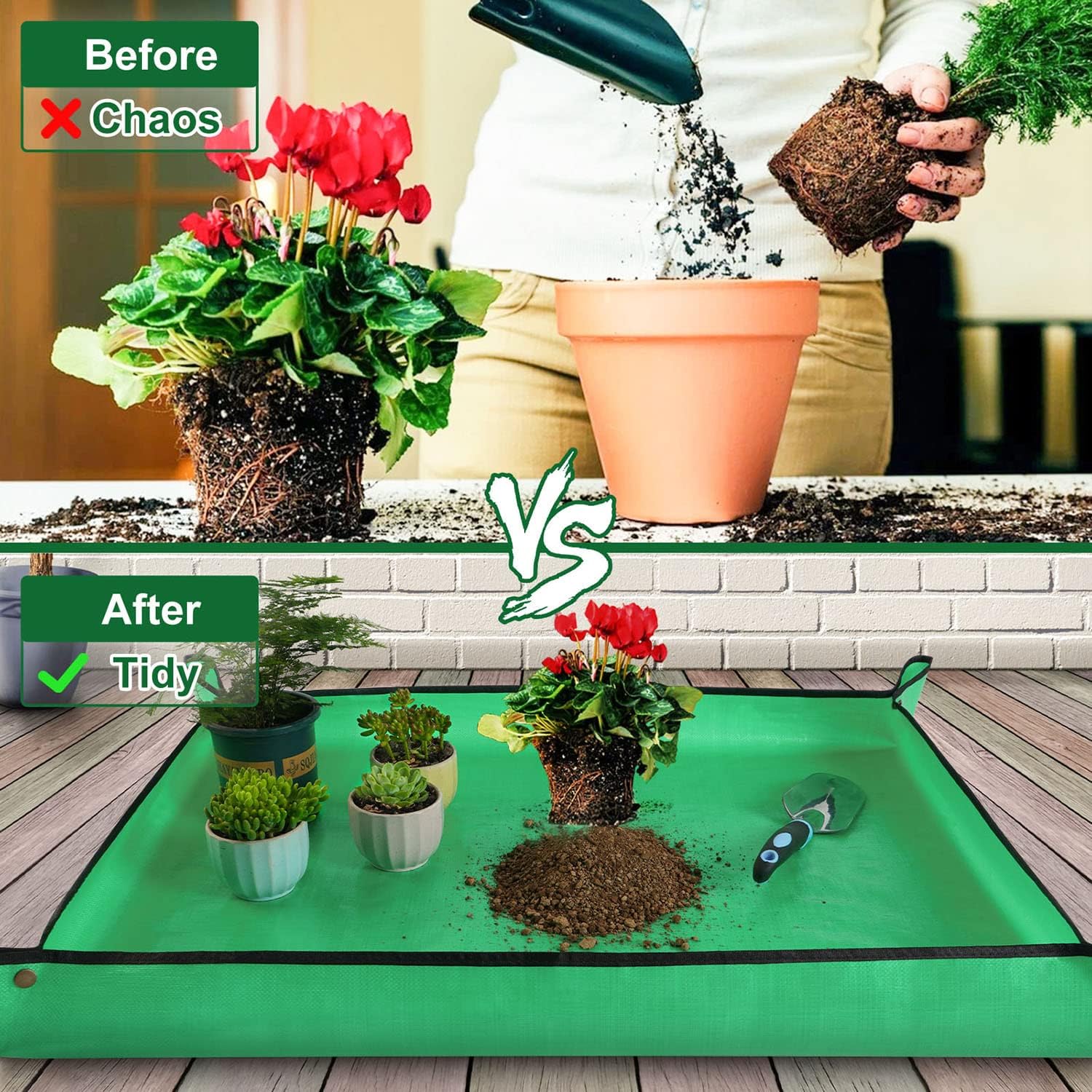 Detalle de HNXTYAOB PE-1100 Extra-Large Waterproof Potting Mat, 39.5-Inch Square