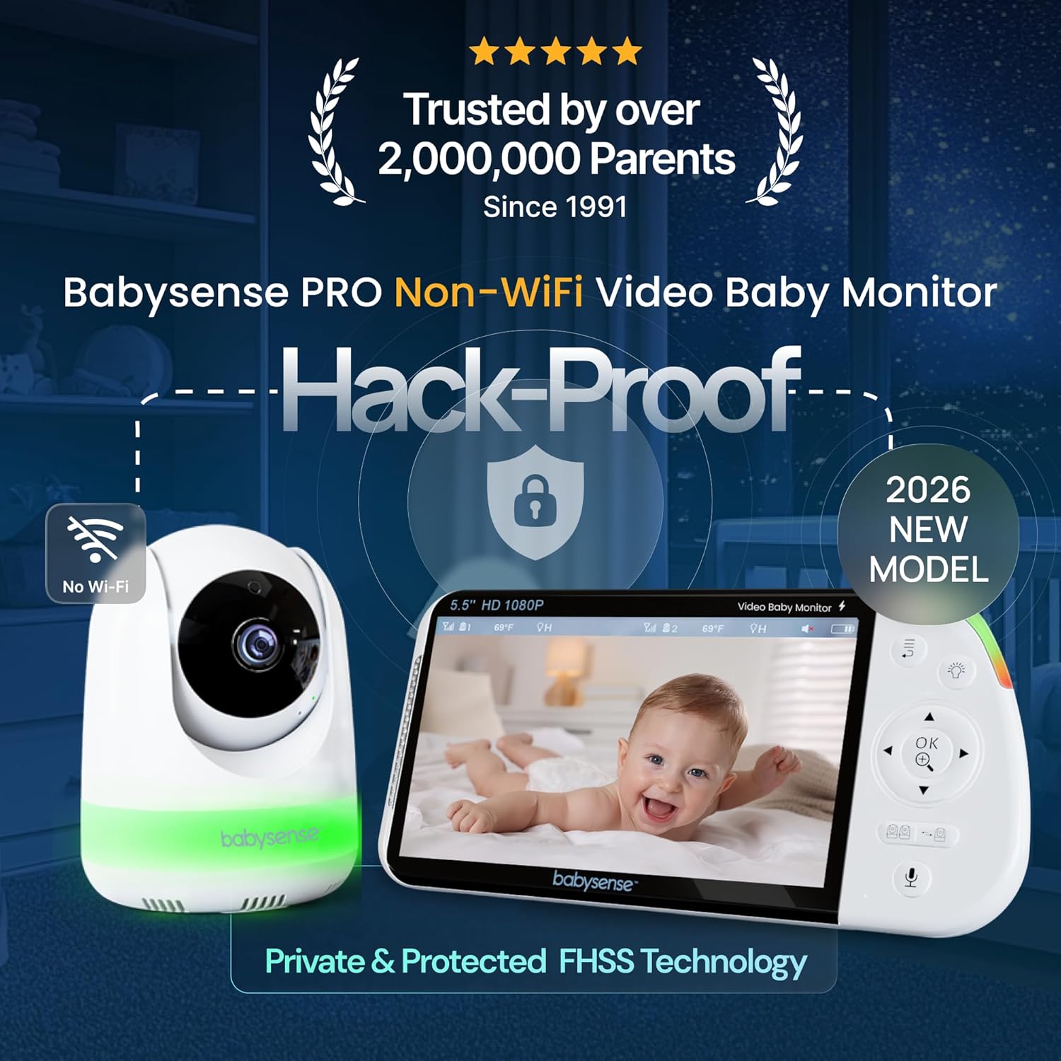 Detalle 2 de Babysense Full HD 5.5" Split Screen Monitor 20h