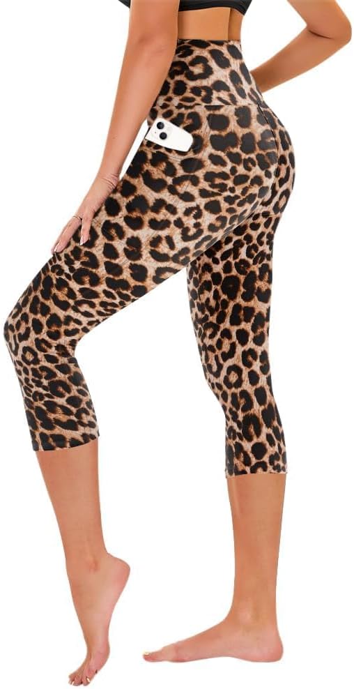 Thumbnail 6 de TNNZEET Capri Leggings for Women with Pockets, Tummy Control & High Waist (Black)