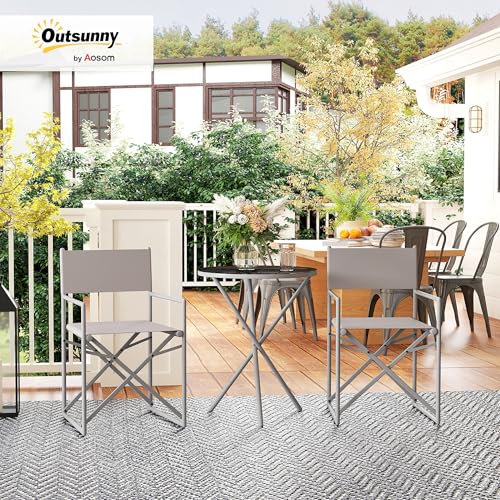 Thumbnail 1 de Outsunny Conjunto de Muebles de Jardín 3 Piezas con Sillas Plegables