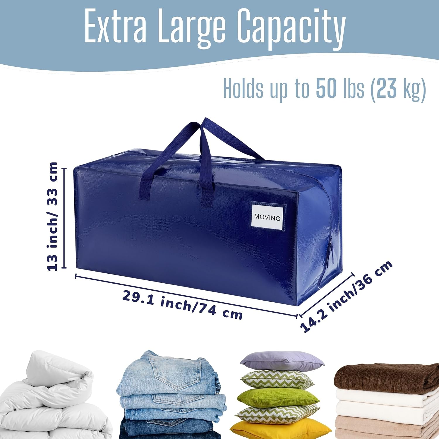 Thumbnail 2 de VENO 8-Pack Heavy-Duty Moving Bags (Backpack Straps) for Dorms, Storage & Relocation