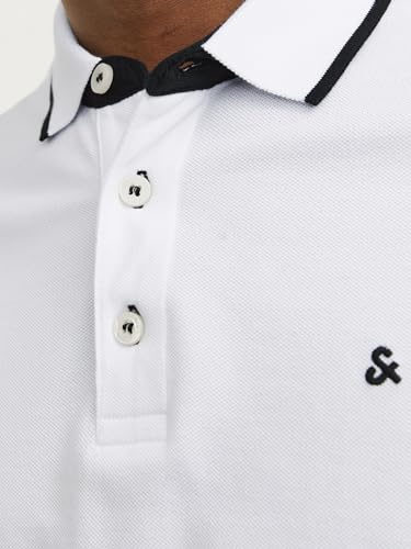 Thumbnail 6 de JACK & JONES Jjepaulos Polo Slim Fit para hombre en blanco (White Detail)