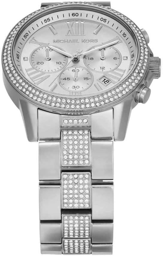Detalle 2 de Michael Kors Brynn Damen-Uhr – Quarz-Chronograph, Edelstahlarmband, 40 mm