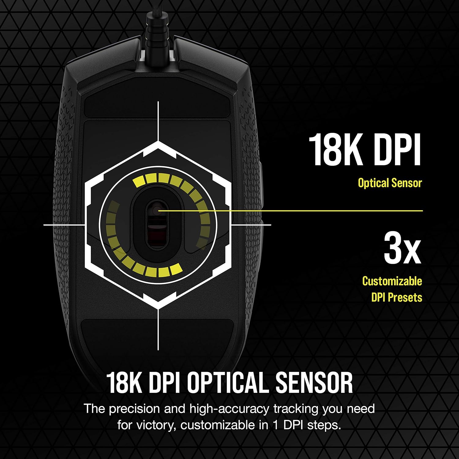 Detalle 2 de CORSAIR Katar Pro XT 18,000 DPI FPS mouse