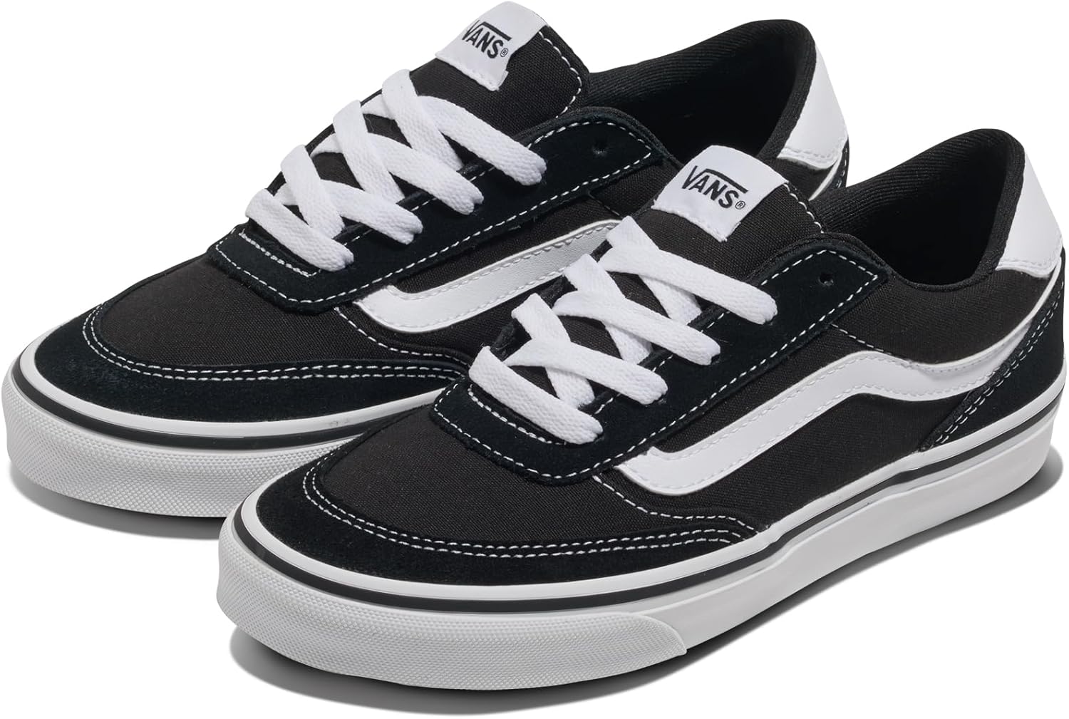 Thumbnail 1 de Vans Brooklyn canvas lace-up trainers for women – Black/Gum