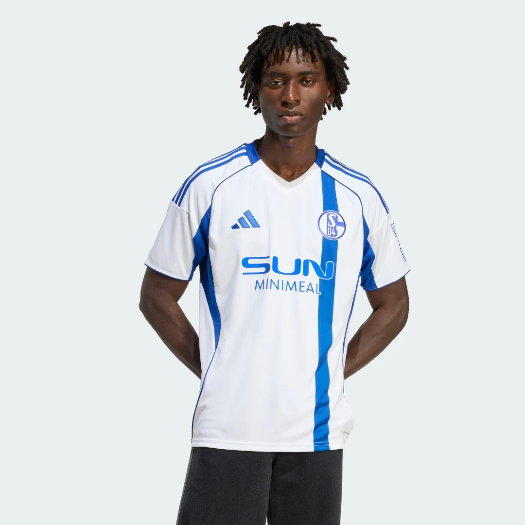 Detalle de Camiseta del Schalke 04 de Adidas – Blanco