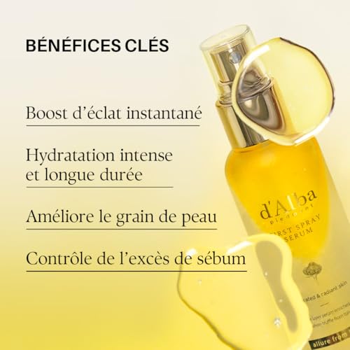 Detalle de d'alba Piedmont Truffe Blanche Italienne First Spray Serum (100 ml) – Brume sérum et huile, vegan et hypoallergénique