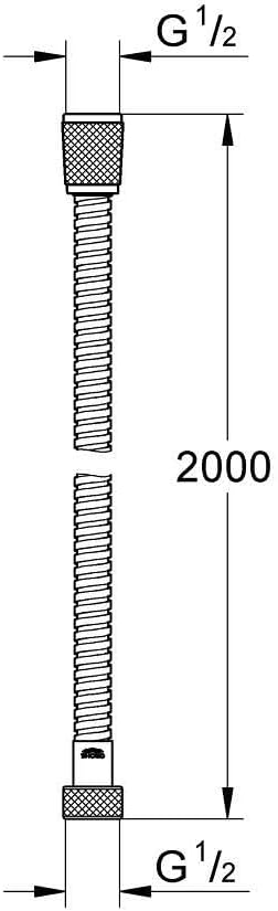 Thumbnail 1 de GROHE Vitalioflex Duschschlauch aus Metall 2,00 m (22103000) – knickfest, hitzebeständig und universell anschlussfähig