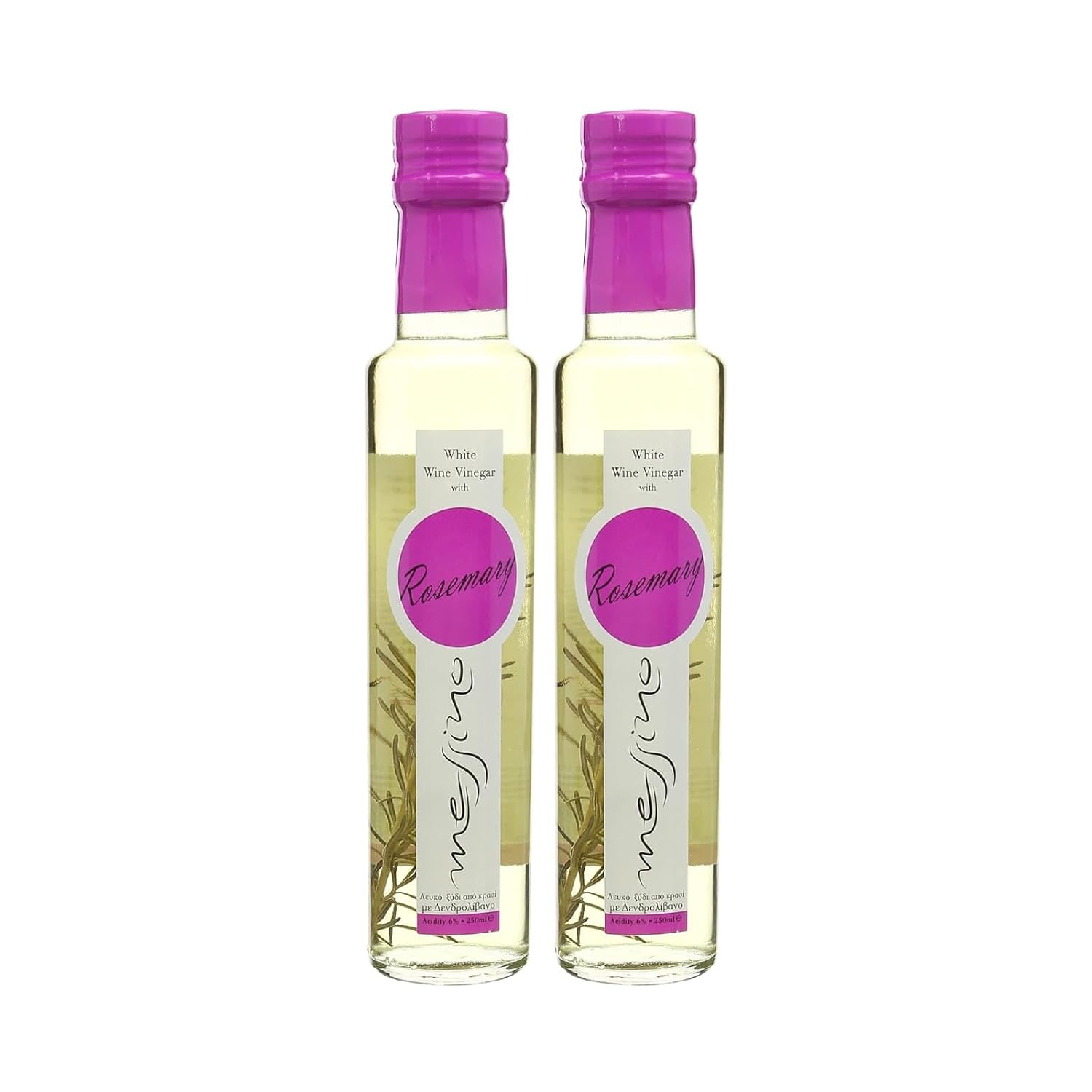 Detalle de Messino Griechischer Weißer Essig mit Estragon – 2er Pack (2 × 250 ml)