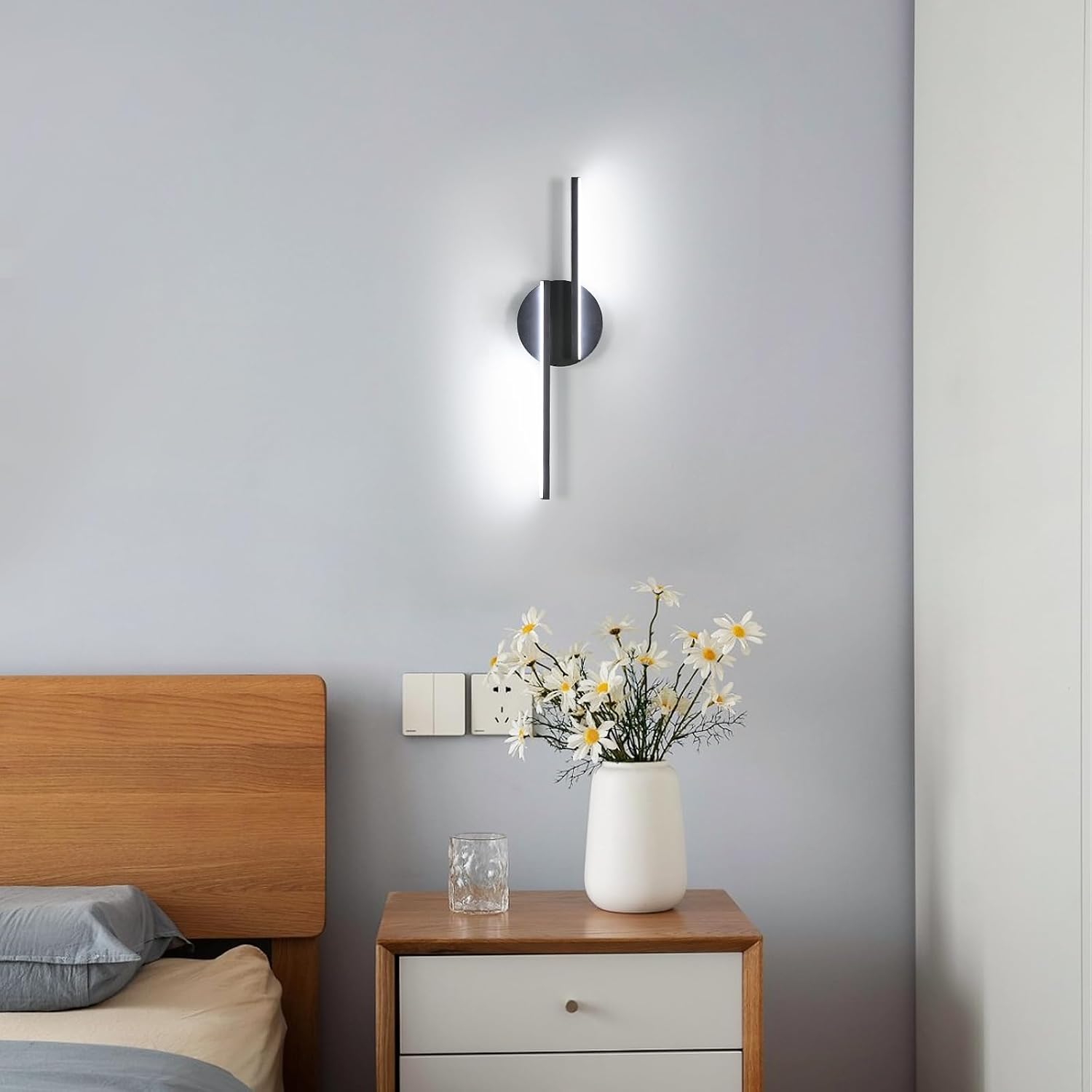 Detalle 2 de Tealight EU-LJY-886854 – czarny kinkiet LED 16 W, 1800 lm, 6500 K