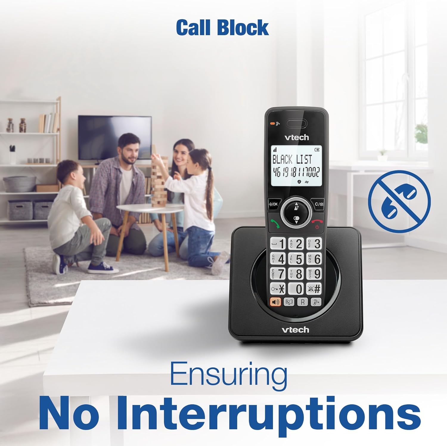 Thumbnail 3 de VTech EA5001 DECT Cordless Phone with Nuisance Call Blocker, backlit display and 2 handsets