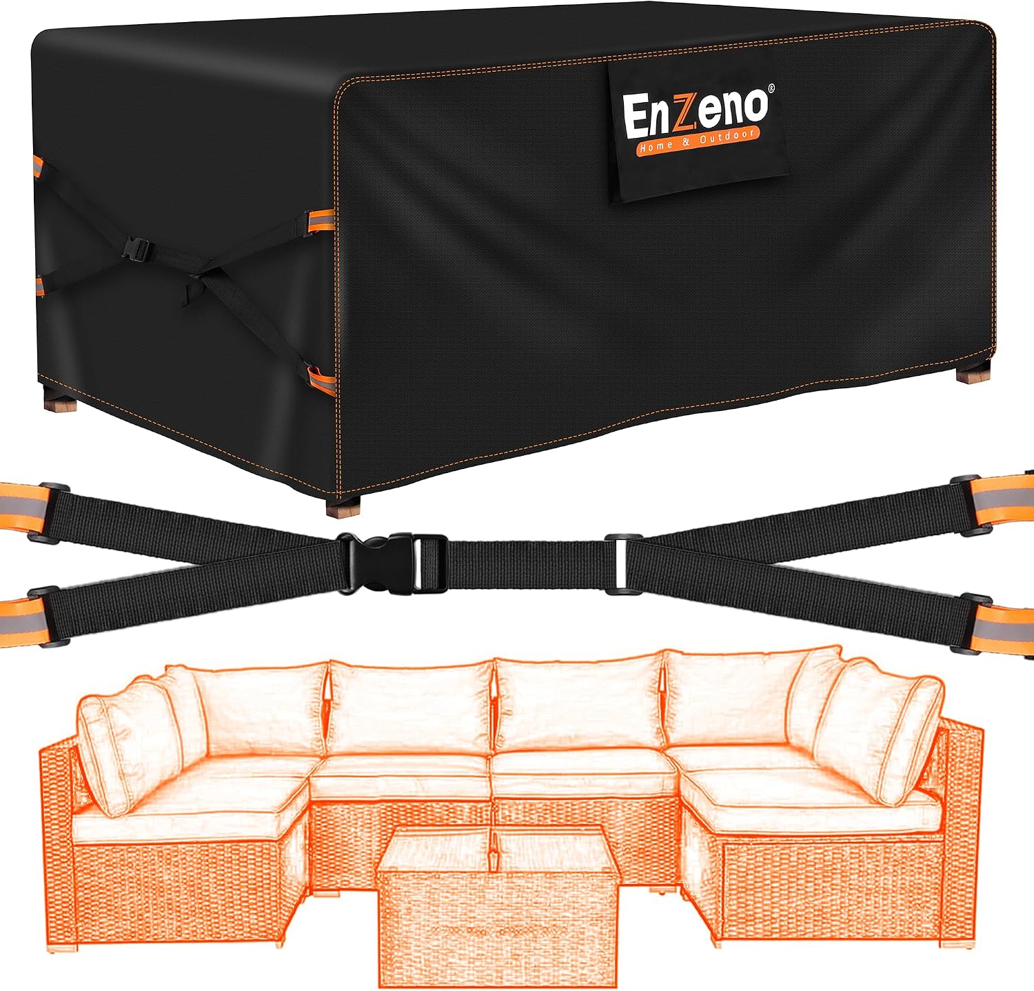Detalle de Enzeno Large Garden Furniture Cover 300×250×100 cm