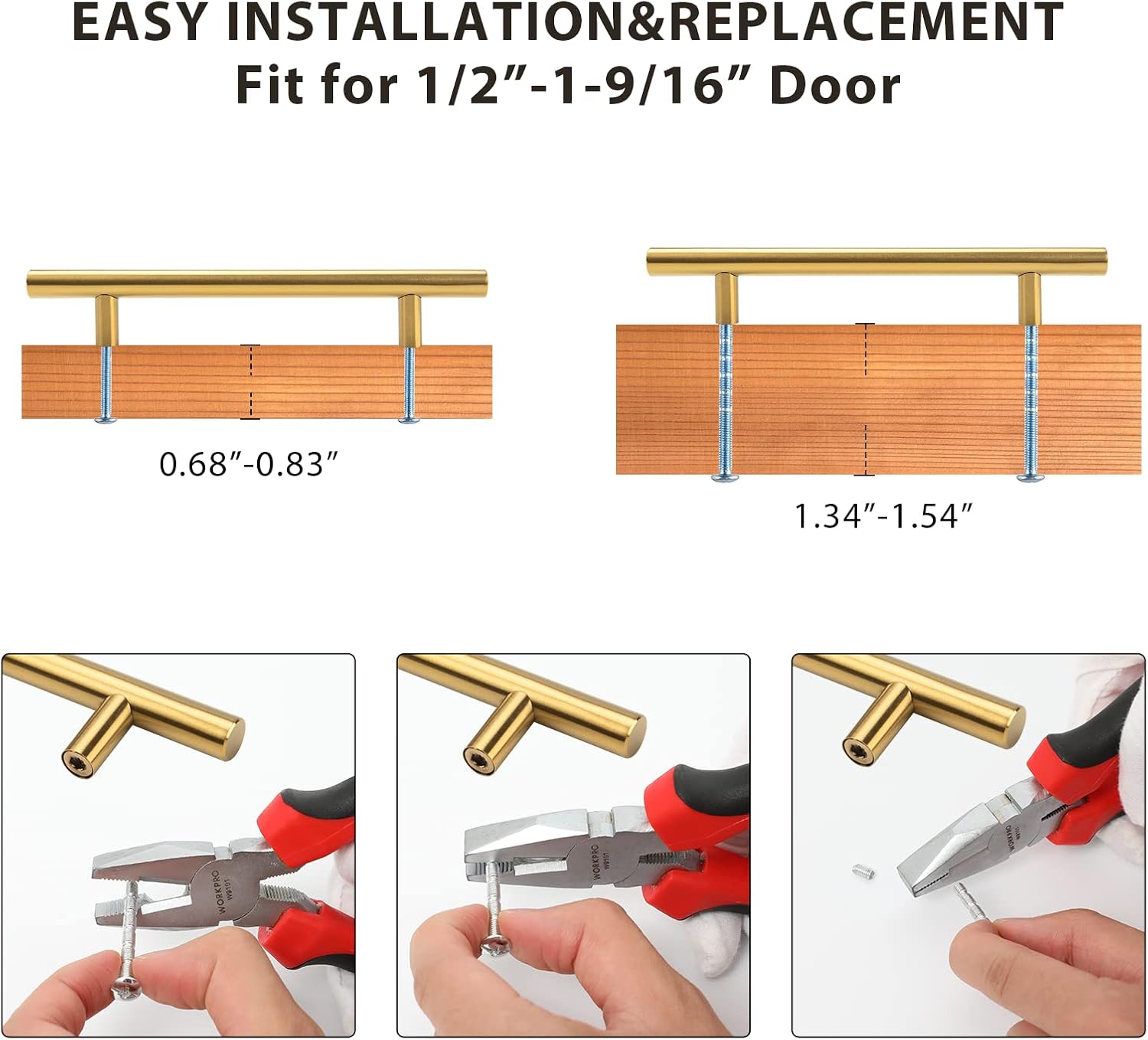 Thumbnail 5 de Homdiy Cabinet Handles, 160 mm Centre-to-Centre