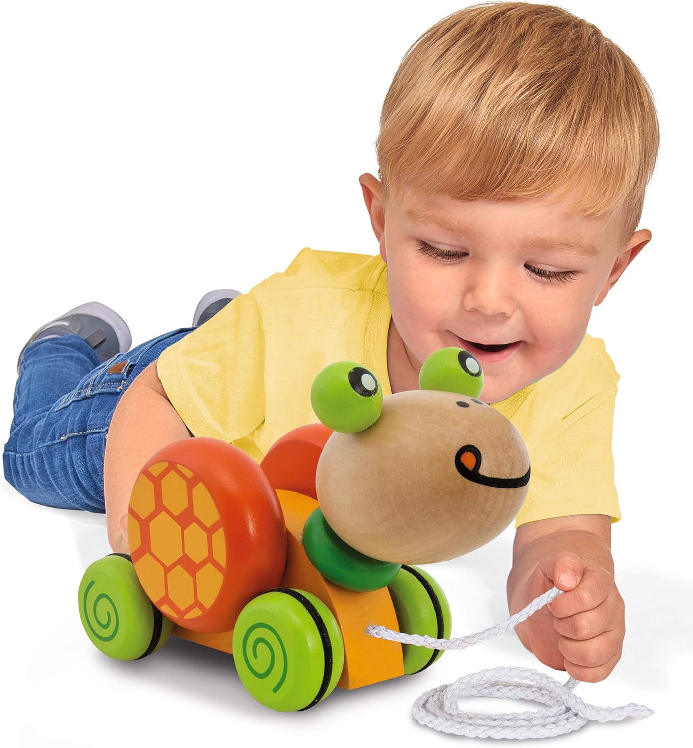 Thumbnail 1 de Eichhorn 100005553 – Jouet à tirer Tortue en bois, 15 cm