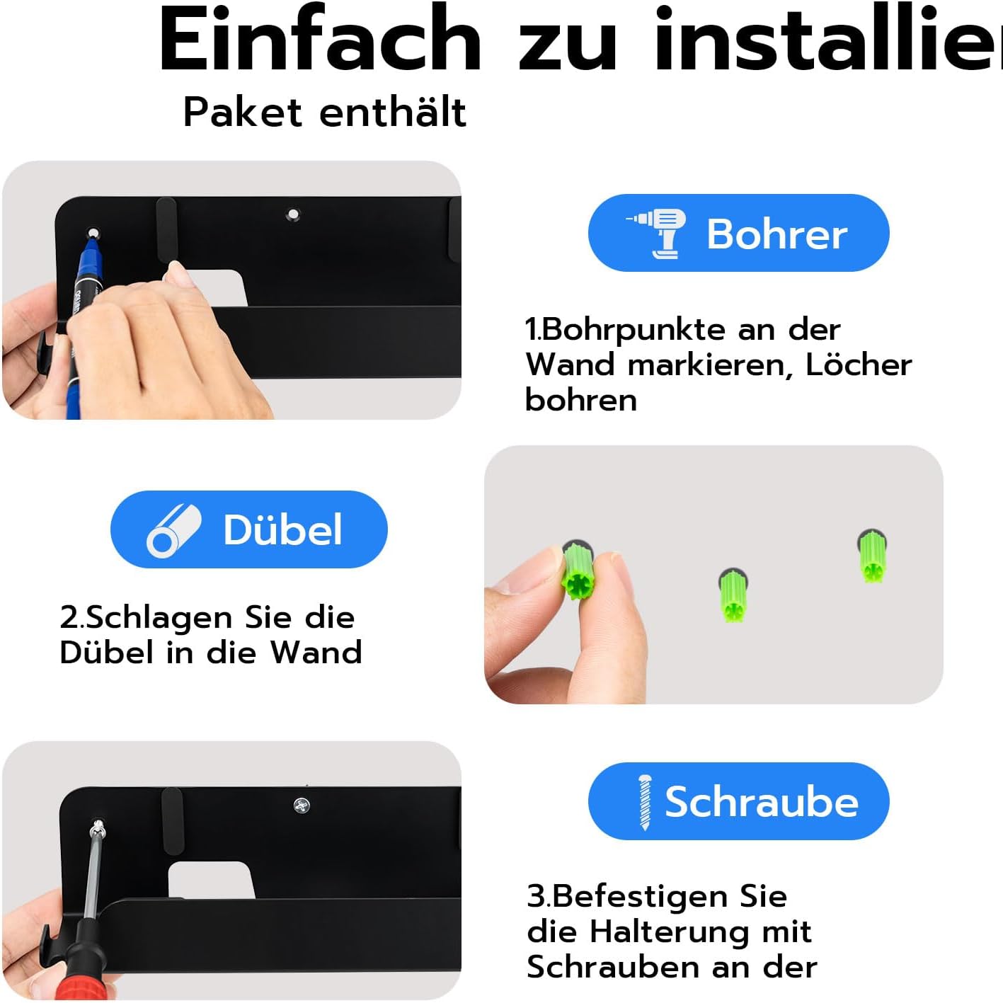 Thumbnail 6 de Mcbazel Wandhalterung für Nintendo Switch 2 – stabile Metallhalterung mit Belüftungsdesign und Schraubensatz
