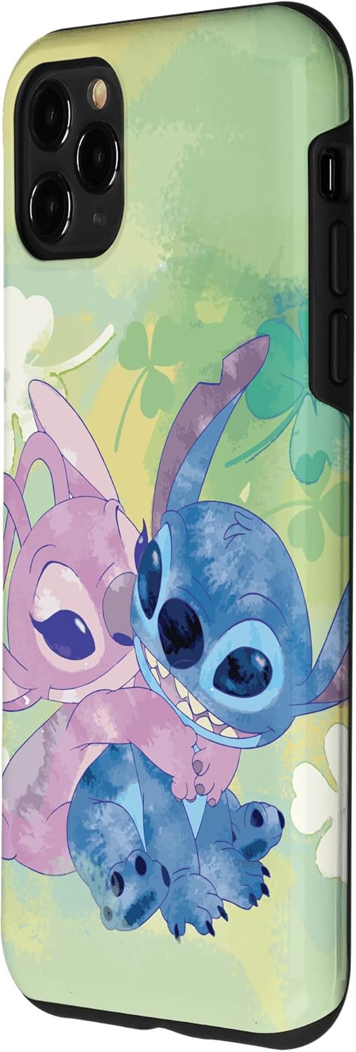 Thumbnail 1 de Disney Stitch et Ange Trèfle Vert – Coque pour iPhone 11 Pro Max (officiel Disney Saint-Patrick)