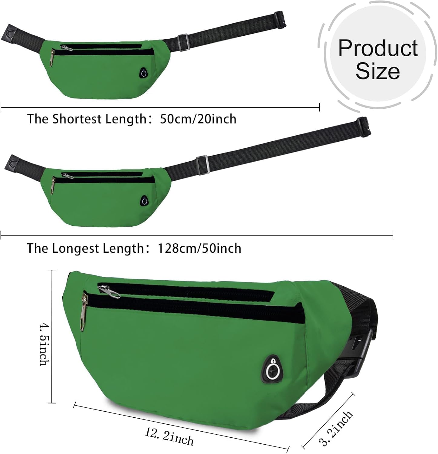 Detalle 2 de Rosoz Bauchtasche – Unisex Hüfttasche für Outdoor, Reise und Alltag