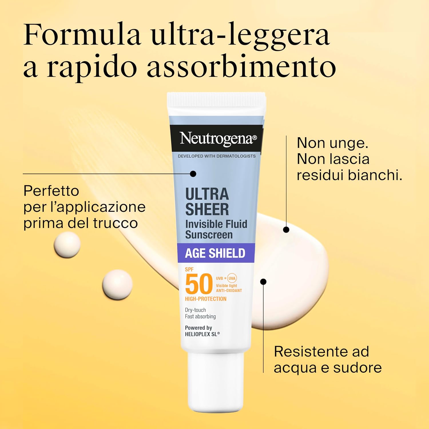 Thumbnail 2 de Neutrogena Ultra Sheer Fluido Invisibile SPF 50 (anti-età e antimacchie) 50 ml