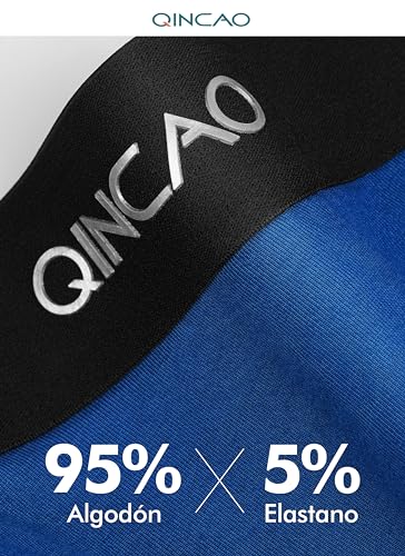 Detalle 2 de QINCAO Calzoncillos Boxer para Hombre – Pack de 6, suave y cómodo