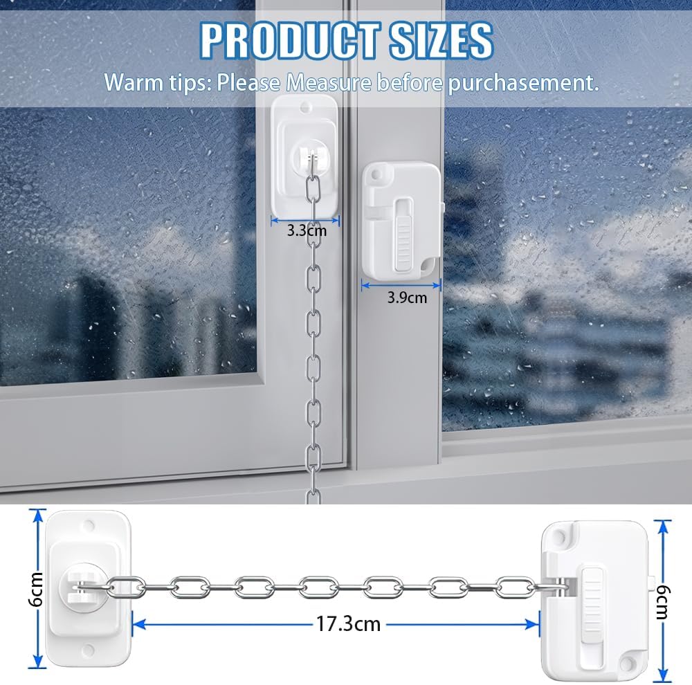 Detalle de Window security lock for UPVC, 2 pcs